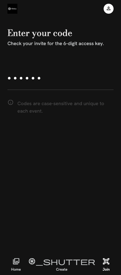 Joining a Clickzy film with a code